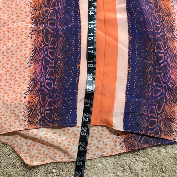 Guess “Hot Sand” Orange and Purple Silk Halter Fully Lined Dress Size 8 - Picture 12 of 12